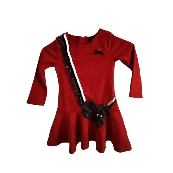 KATE MACK & BISCOTTI RED DRESS WITH PURSE - POCKET Size girls 4 - Picture 7 of 7